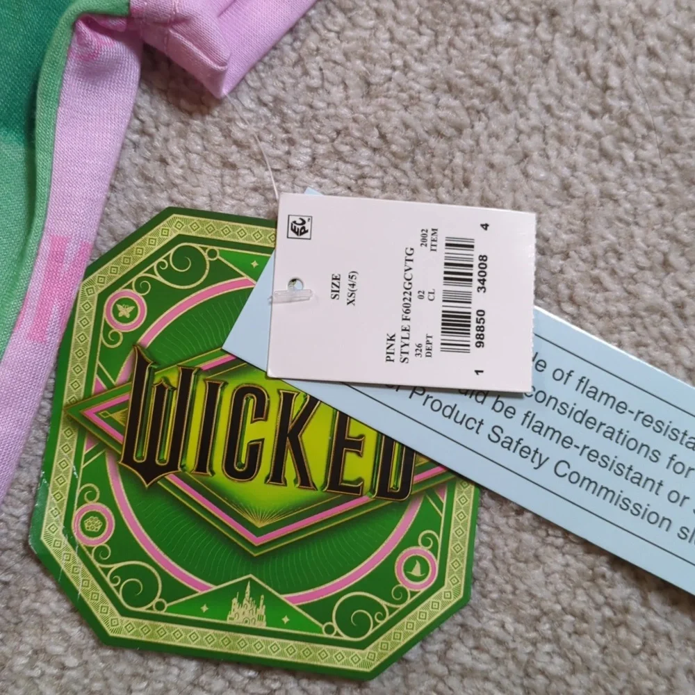 Wicked Pink and Green Short Sleeve Kids Pajama Set - Picture 5 of 7